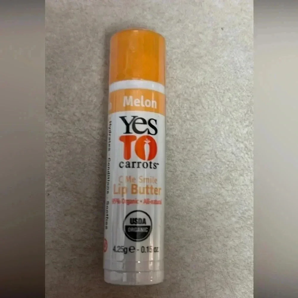 Yes To Carrots C Me Smile Organic All-Natural Lip Butter Balm MELON DISCONTINUED